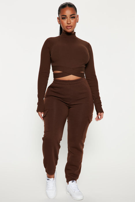 Let s Relax Jogger Sweatpants Chocolate Fashion Nova Pants