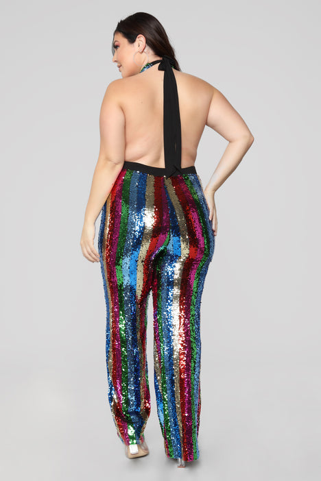 Fashion nova rainbow on sale jumpsuit