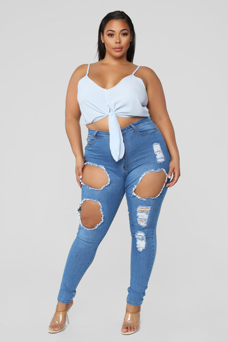 Catty distressed cheap skinny jeans