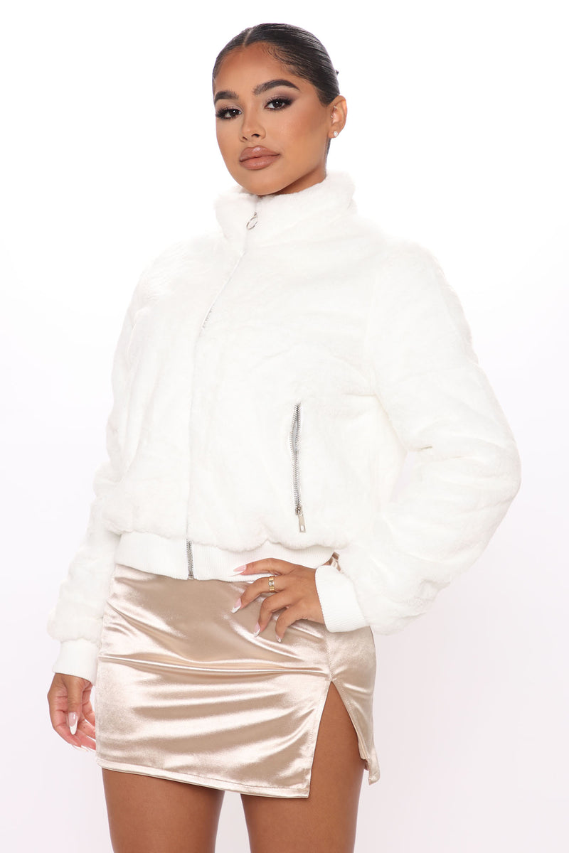 Andi Faux Fur Bomber Jacket - Ivory | Fashion Nova, Jackets & Coats ...