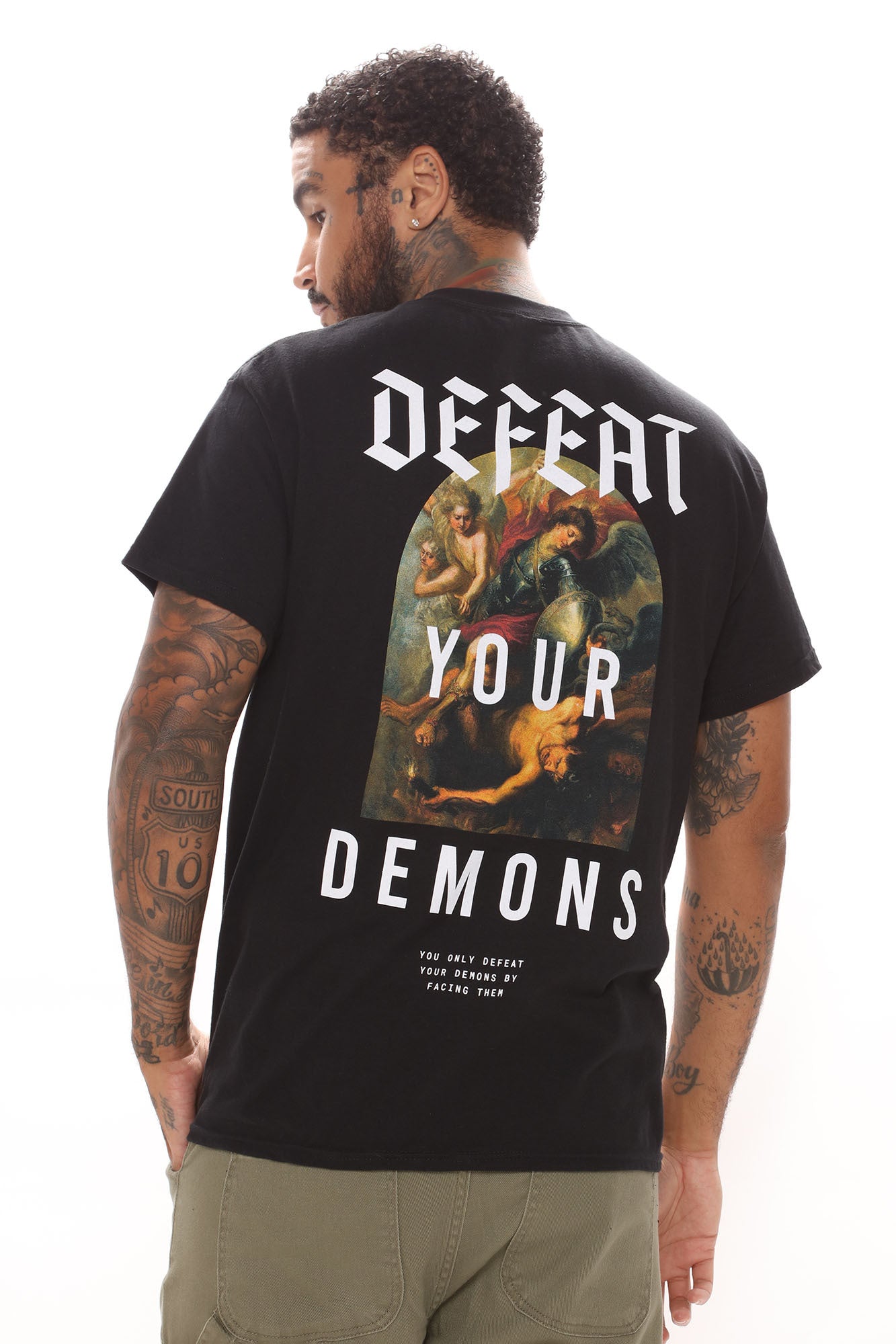 Defeat Your Demons Short Sleeve Tee - Black