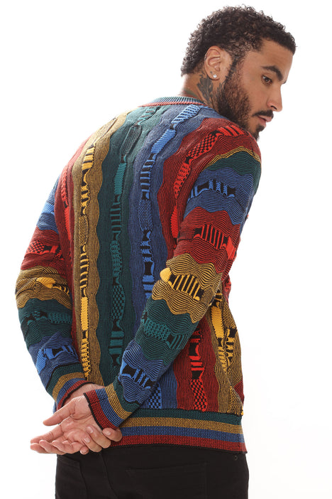 Multicolor sweater mens sales
