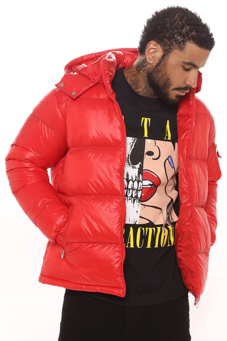 Nixer Puffer Jacket Red Fashion Nova Mens Jackets Fashion Nova
