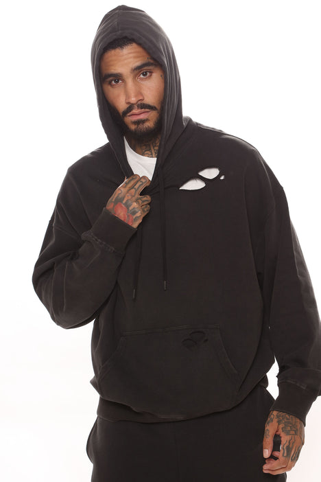 Distressed Tyson Hoodie - Black Wash | Fashion Nova, Mens Fleece Tops |  Fashion Nova