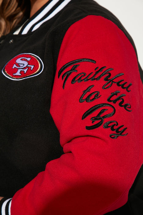 49ers Retro Bomber Jacket - Red, Fashion Nova, Mens Jackets