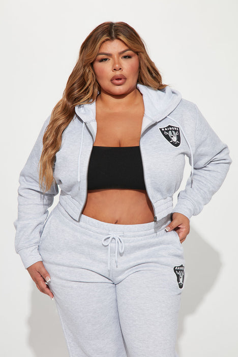Raiders cropped sales hoodie