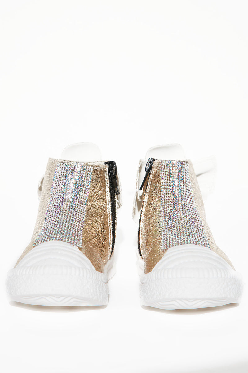 Mini Sparkly Steps Sneakers - Gold | Fashion Nova, Kids Shoes | Fashion ...