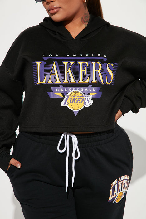 Lakers crop hot sale hoodie