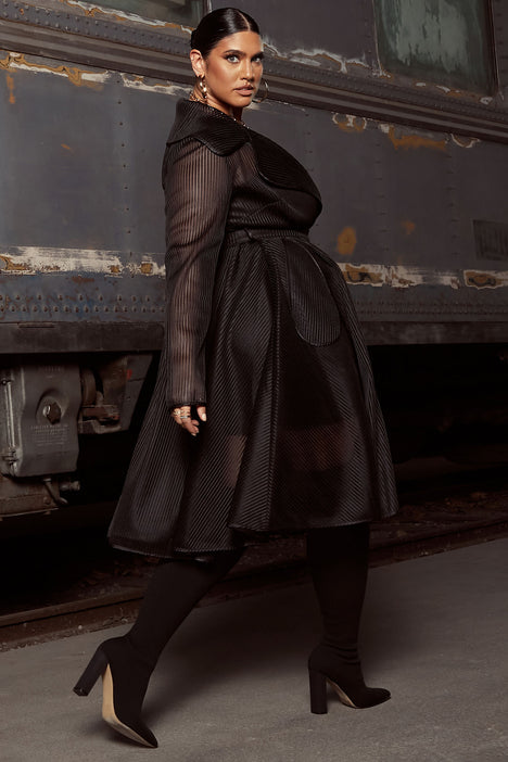 Hidden Secrets Mesh Trench Coat Black Fashion Nova Jackets