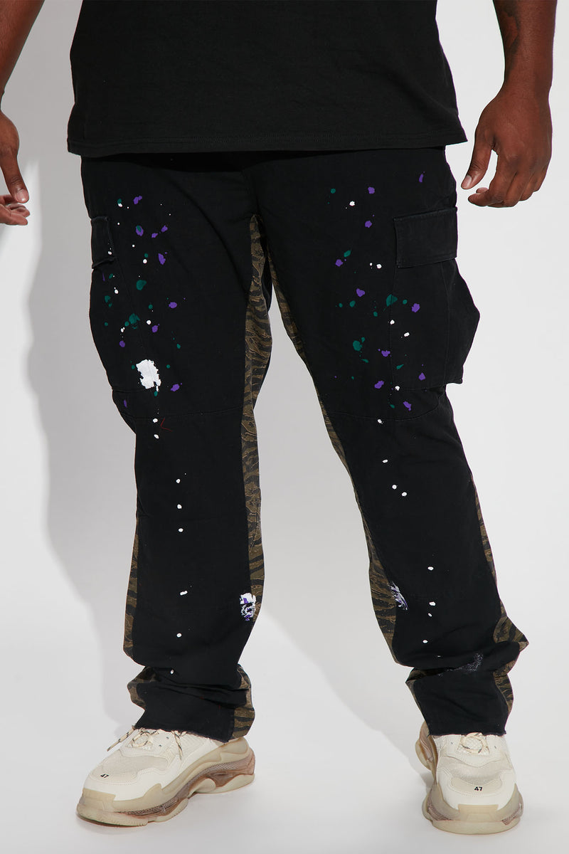 Slim Flare Cargo Pants - Black/combo | Fashion Nova, Mens Pants ...