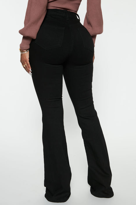 Fashion nova black flare pants clearance