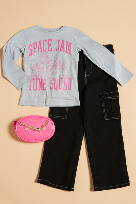 Mini Space Jam | Tune T-Shirts - Fashion Tee Nova, Fashion Sleeve Kids Tops Long Nova Grey & Squad 