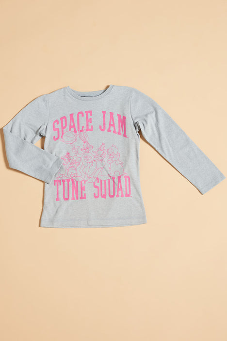 Mini Nova, Space | Tee Squad & Jam Fashion Sleeve Nova Tune Kids | T-Shirts Long - Fashion Grey Tops
