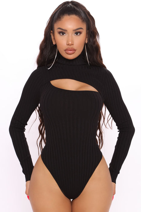 Take Care Bodysuit - Black, Fashion Nova, Bodysuits