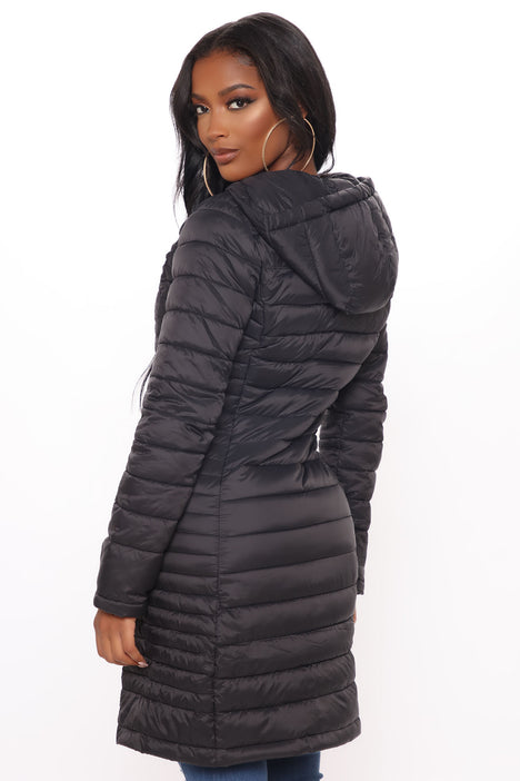 Fashion nova puffer coat top