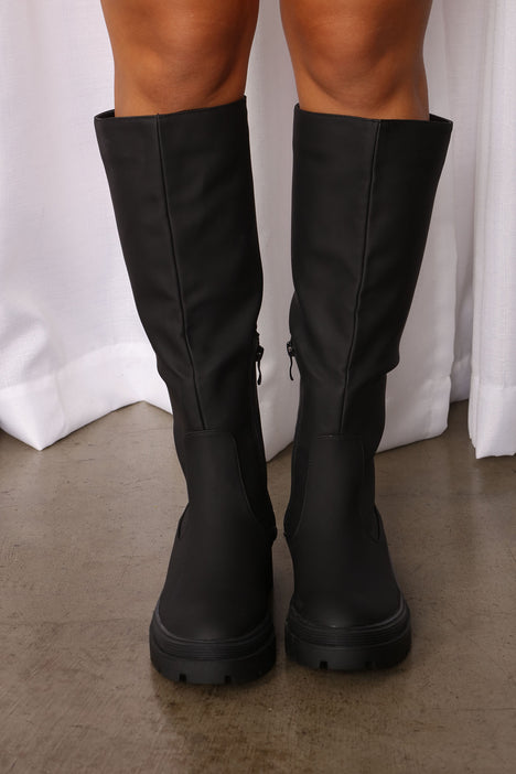 In My Prime Knee High Boots Black Fashion Nova Shoes