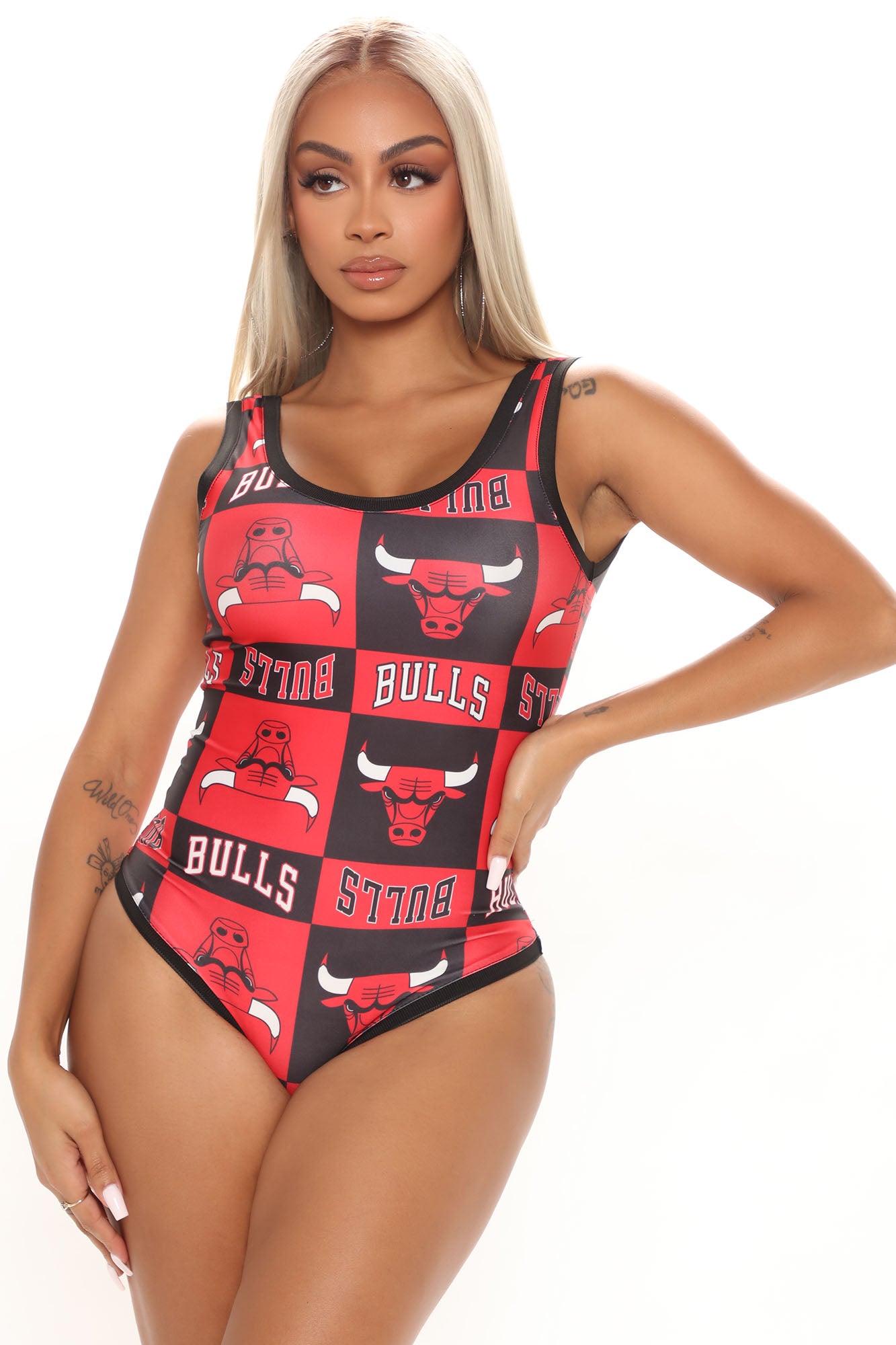 Bulls Tie Front Top - Black, Fashion Nova, Screens Tops and Bottoms