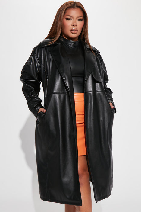 Mysterious Girl Trench Coat Black Fashion Nova Jackets