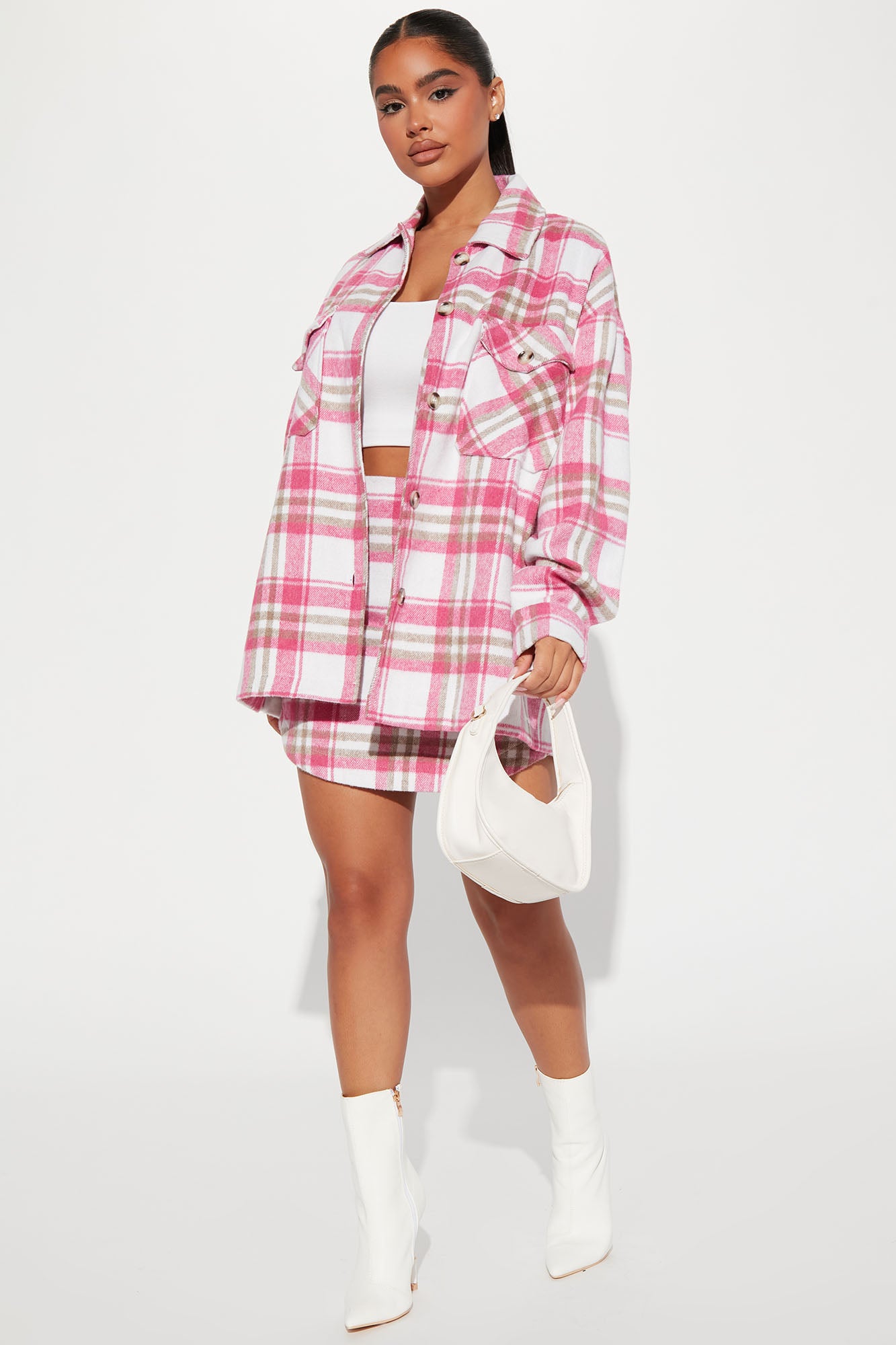 Checkered skirt outlet fashion nova