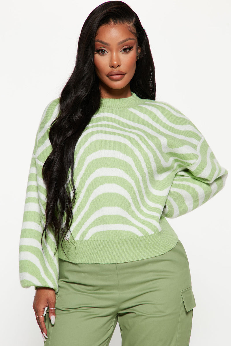 Whirly Girly Sweater - Green/combo | Fashion Nova, Sweaters | Fashion Nova