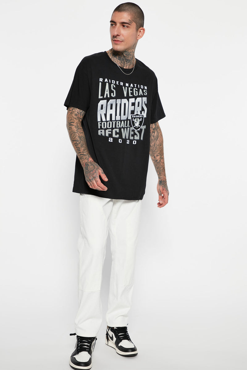 Las Vegas Raiders Angled Short Sleeve Tee - Black | Fashion Nova, Mens ...