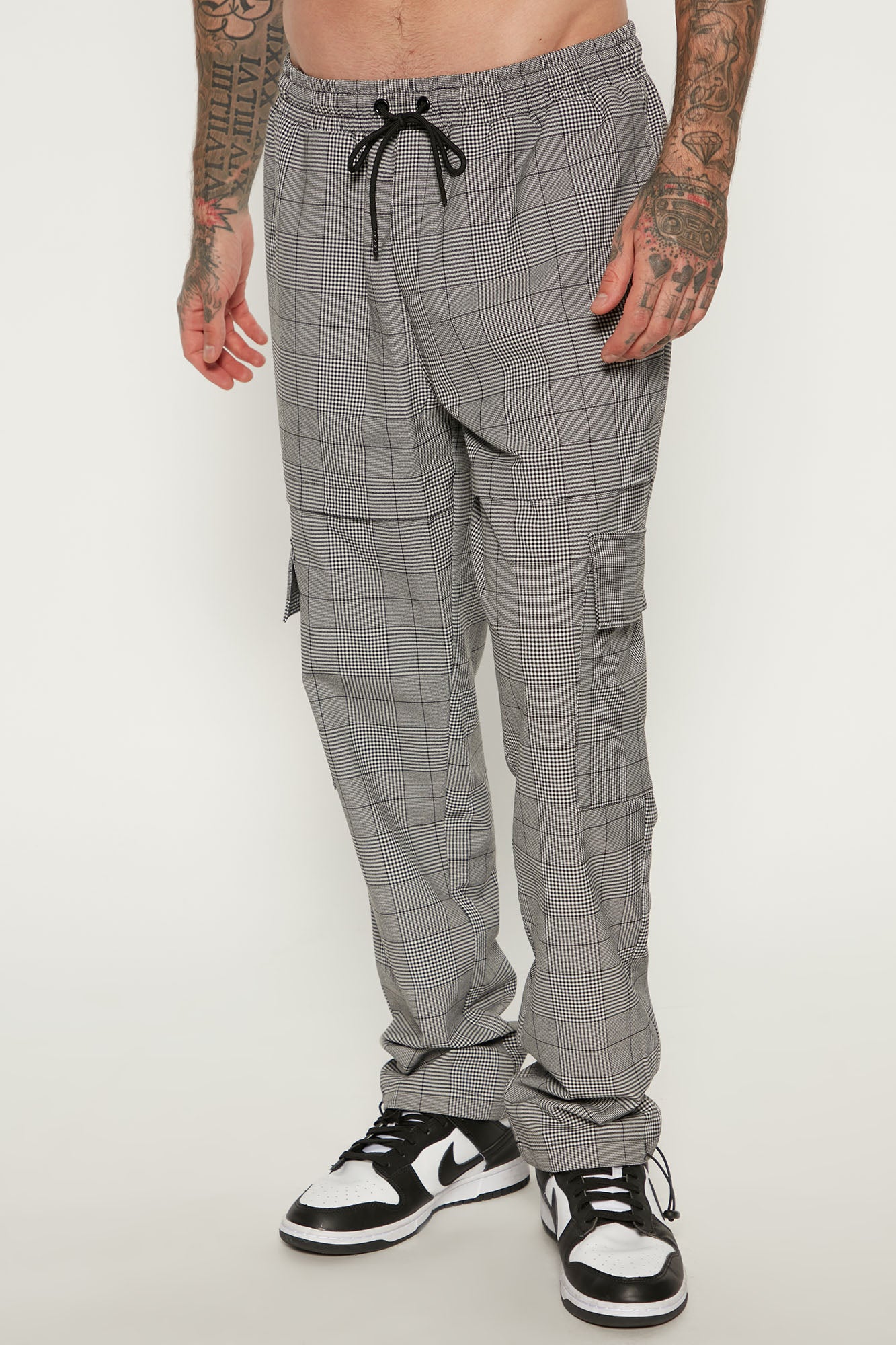 Men's plaid cargo pants sale