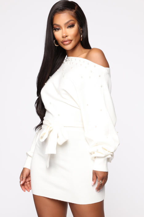 Off the shoulder sweater dress fashion nova outlet