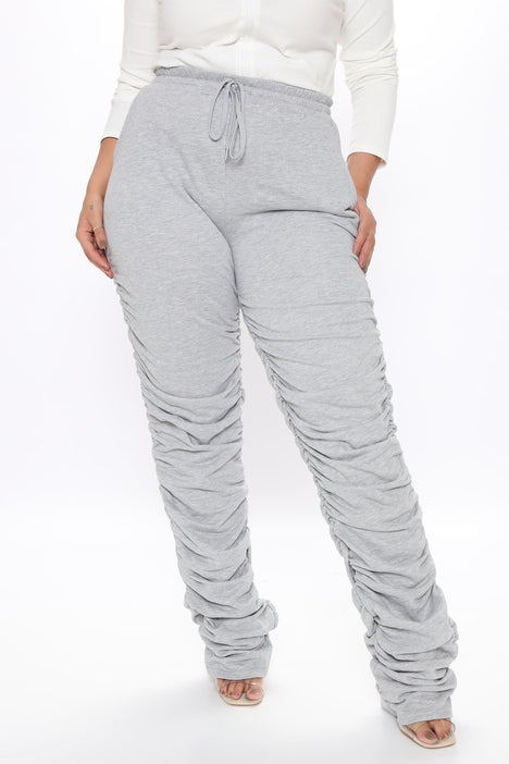 Fashion nova stacked sweatpants hot sale
