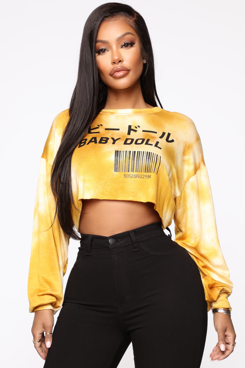 Can't Buy Me Baby Top - Mustard/combo | Fashion Nova, Screens Tops and ...