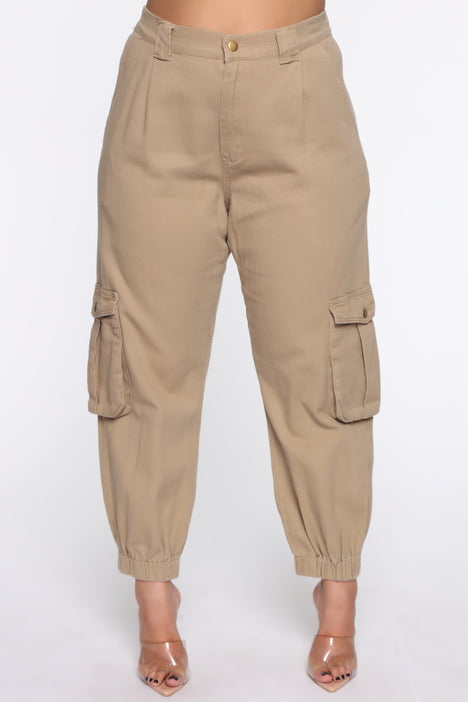 Leslie Cargo Joggers Khaki