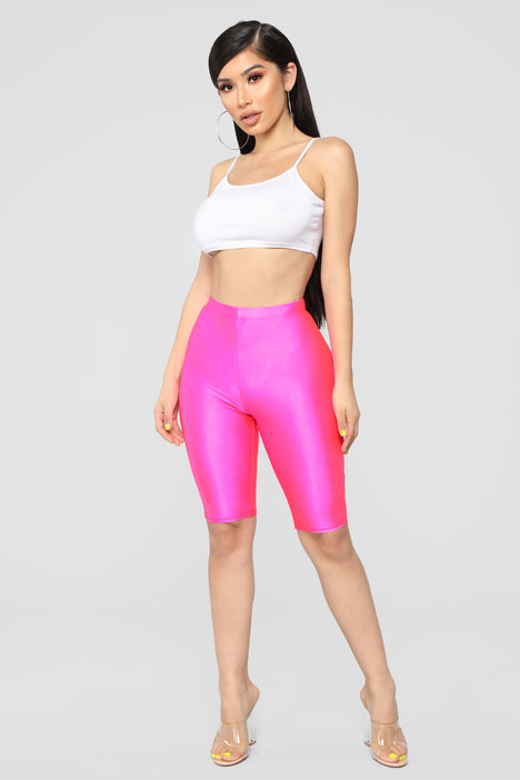 Curves For Days Biker Shorts Hot Pink Fashion Nova Shorts