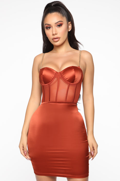 Satin mini dress deals fashion nova