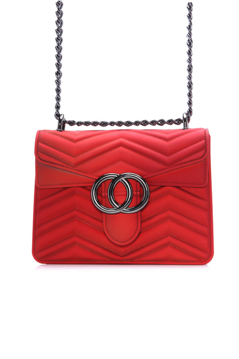 Red quilted bag online