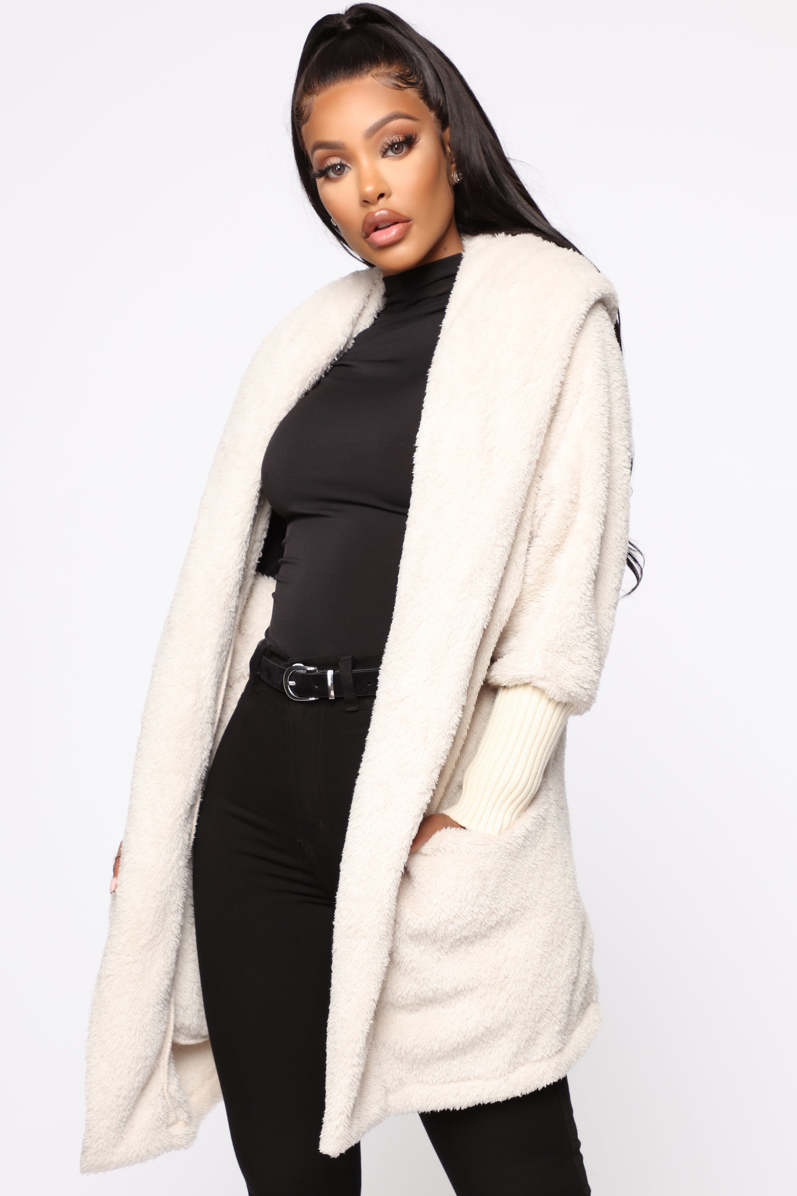 Fashion nova teddy coat sale