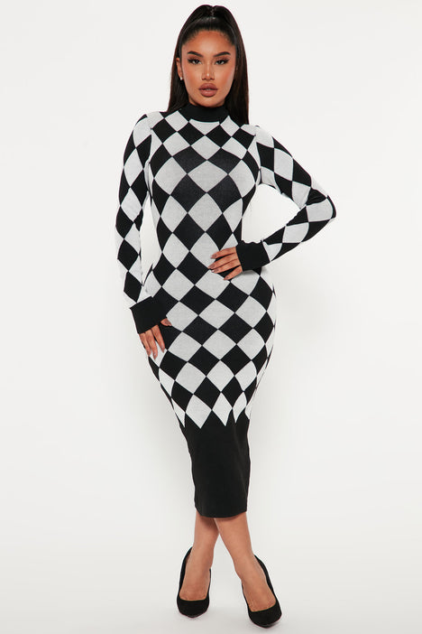 Checkered dress deals fashion nova