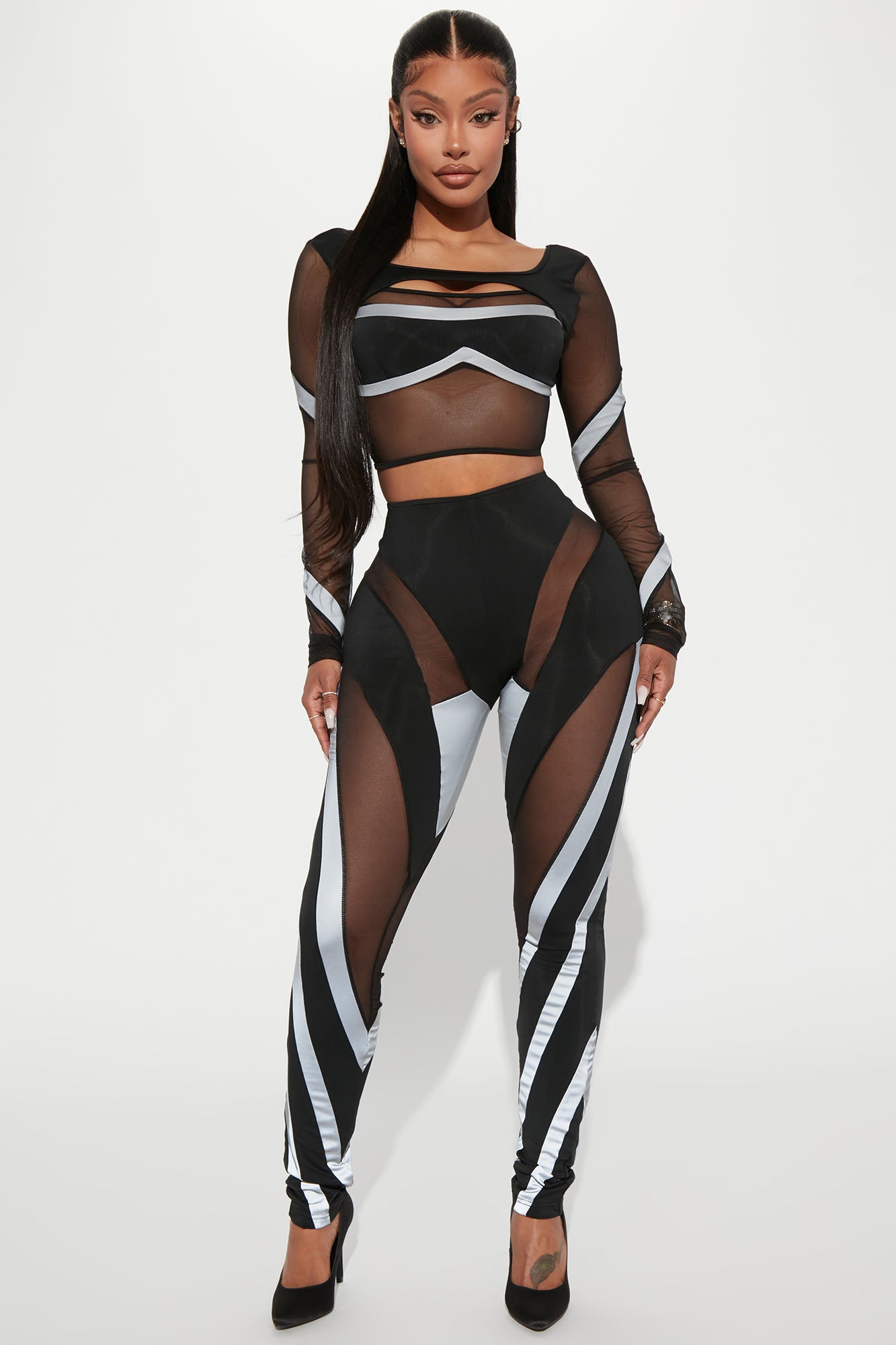 Fashion nova mesh leggings sale