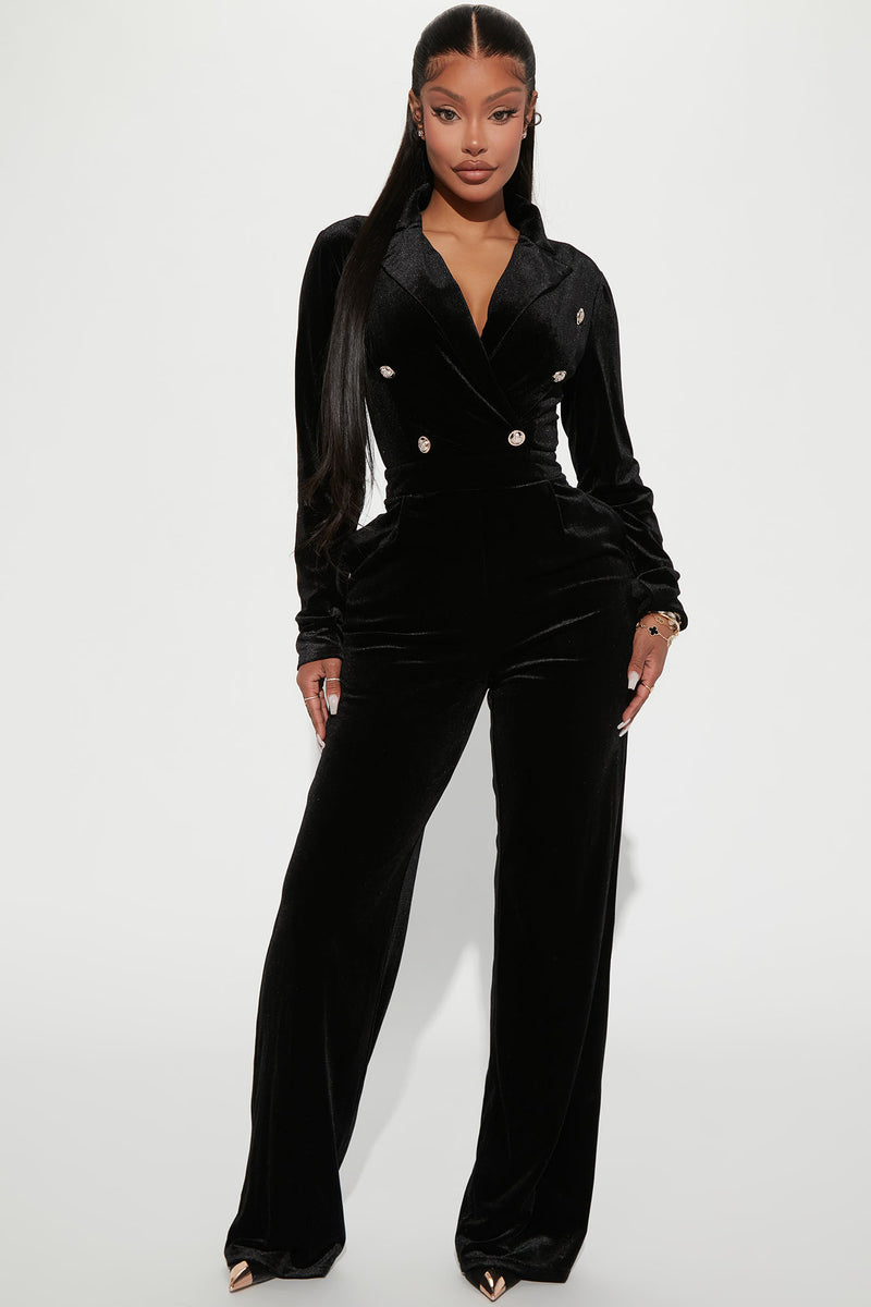 Maryann Velvet Jumpsuit - Black | Fashion Nova, Jumpsuits | Fashion Nova