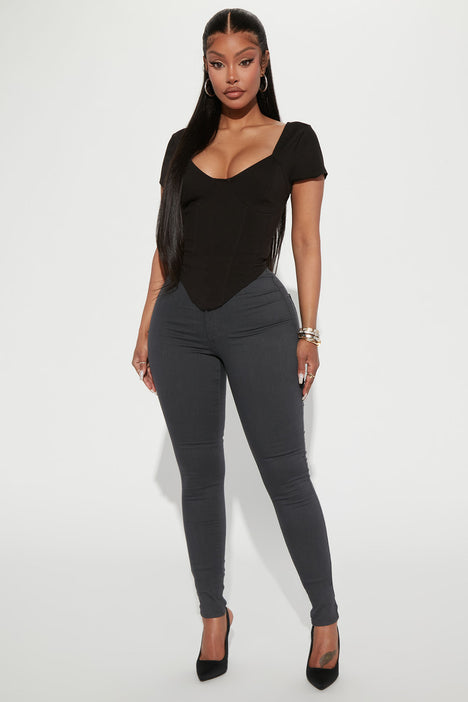 Fashion nova super cheap high waist denim skinnies