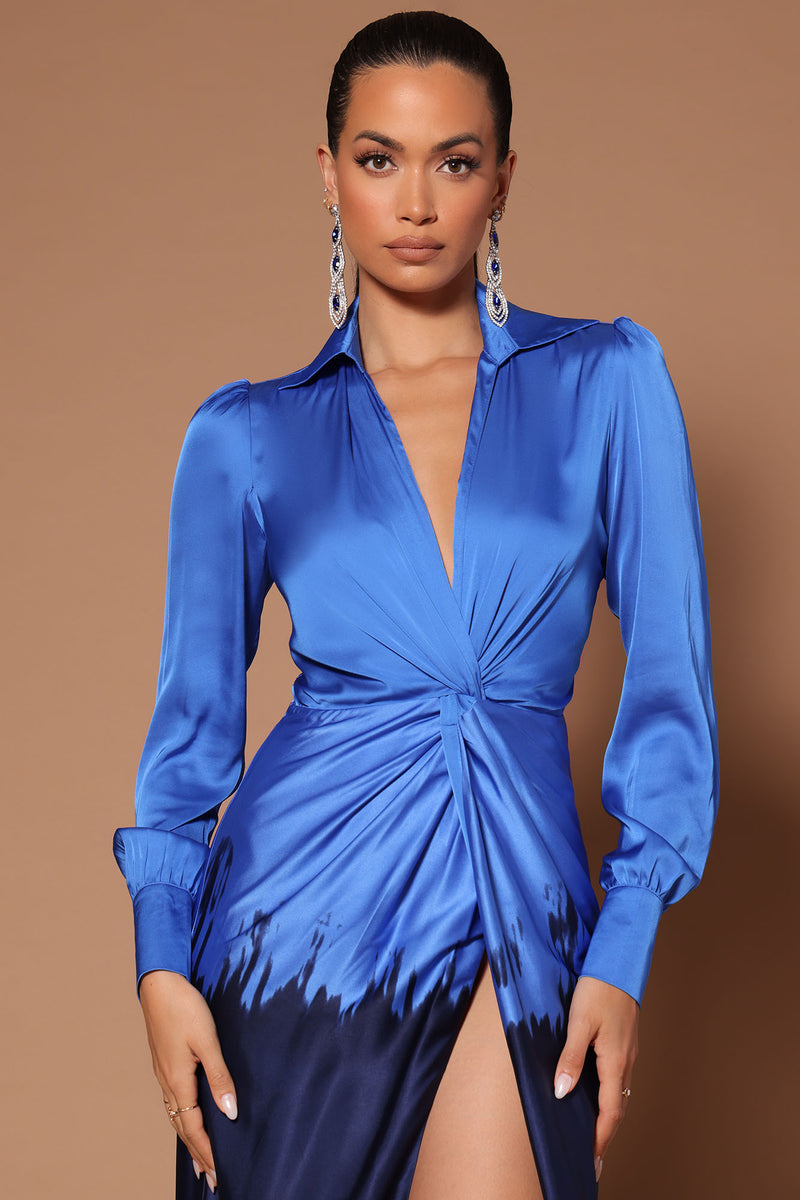 Mikaela Ombre Maxi Dress - Royal/combo | Fashion Nova, Luxe | Fashion Nova