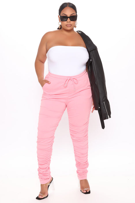 Chase The Bag Stacked Pant Hot Pink Fashion Nova Pants