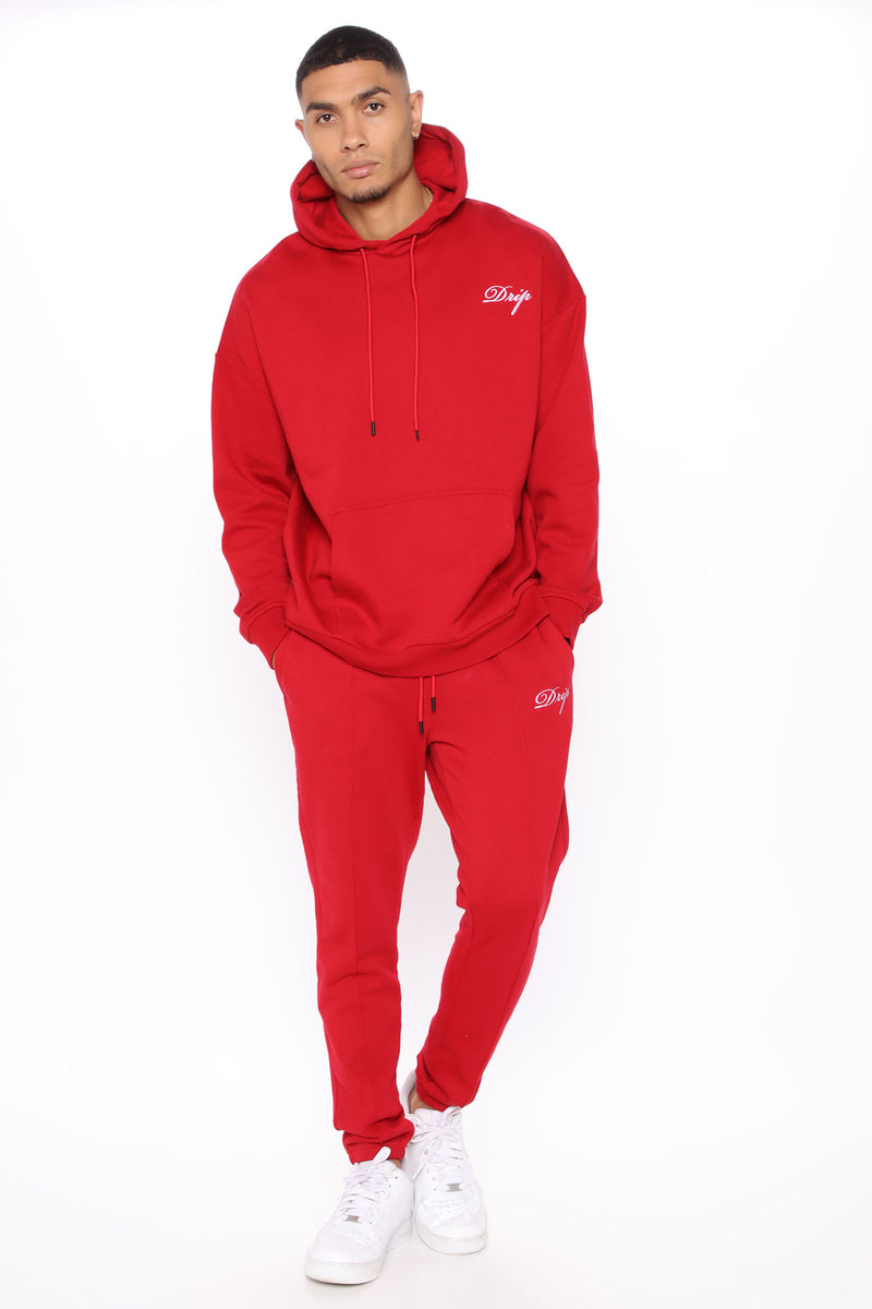 Nate Pullover Hoodie - Red | Fashion Nova, Mens Fleece Tops | Fashion Nova