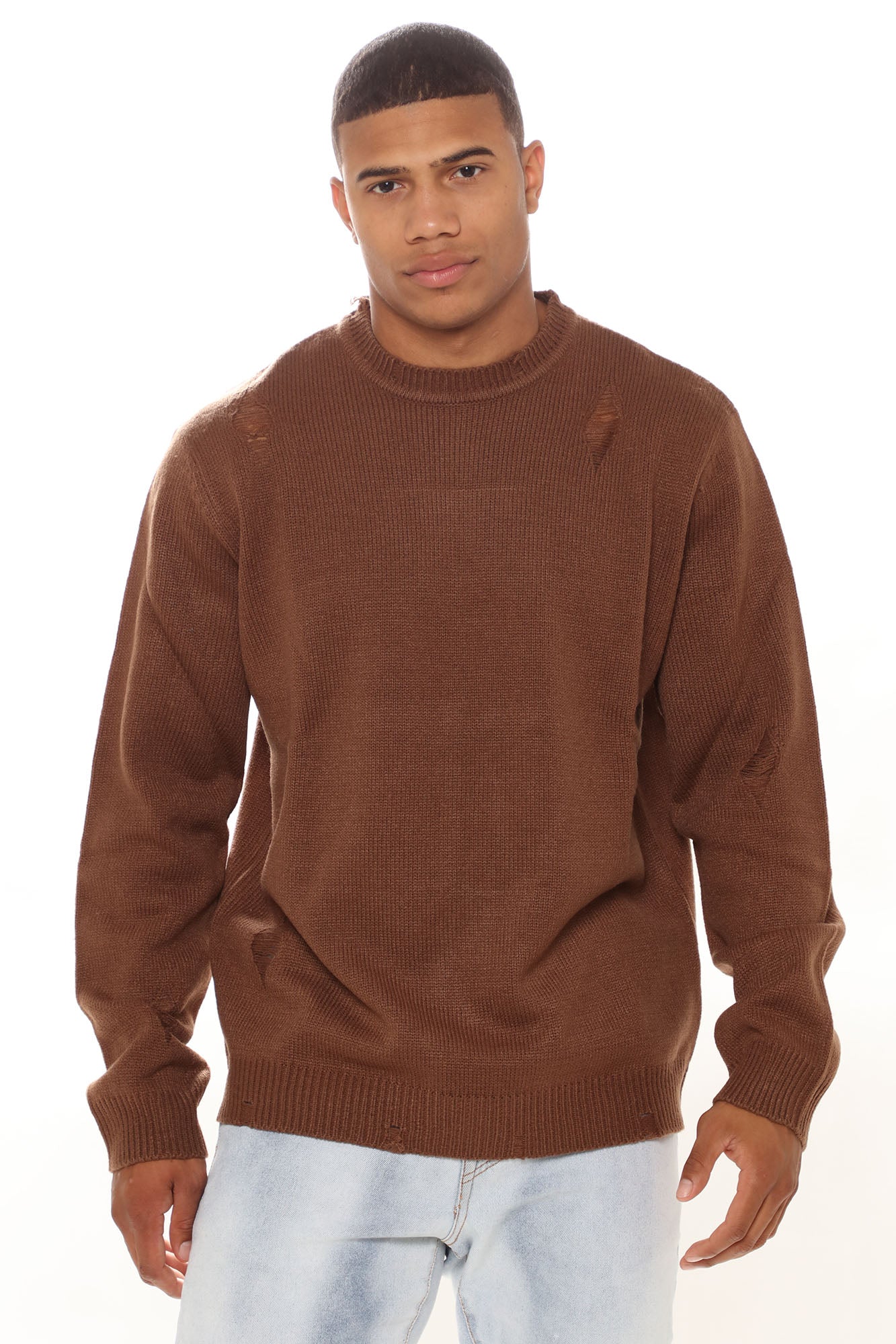 Distressed sweater deals fashion nova
