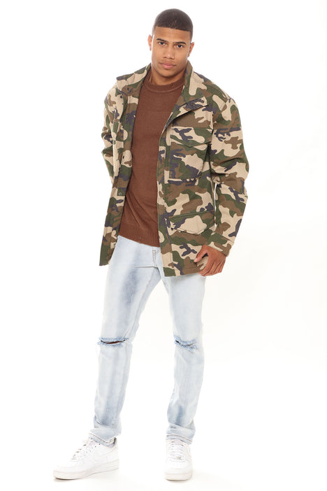Camo field jacket discount mens