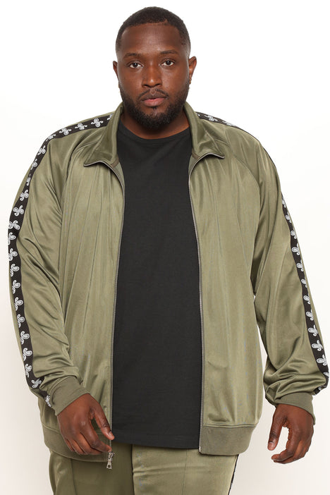 Side stripe shop track jacket
