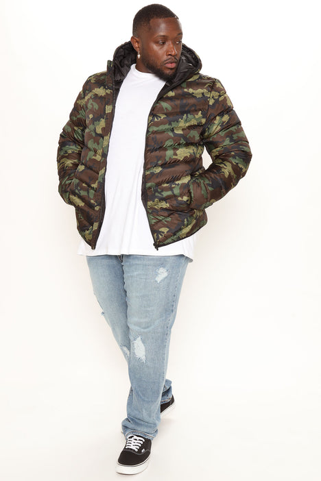 Mens shop camo puffer