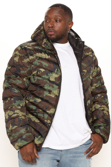 Grant Puffer Jacket Camo Fashion Nova Mens Jackets Fashion Nova