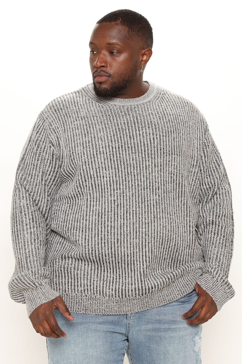 Heavy Ribbed Pullover Sweater - Grey | Fashion Nova, Mens Sweaters ...