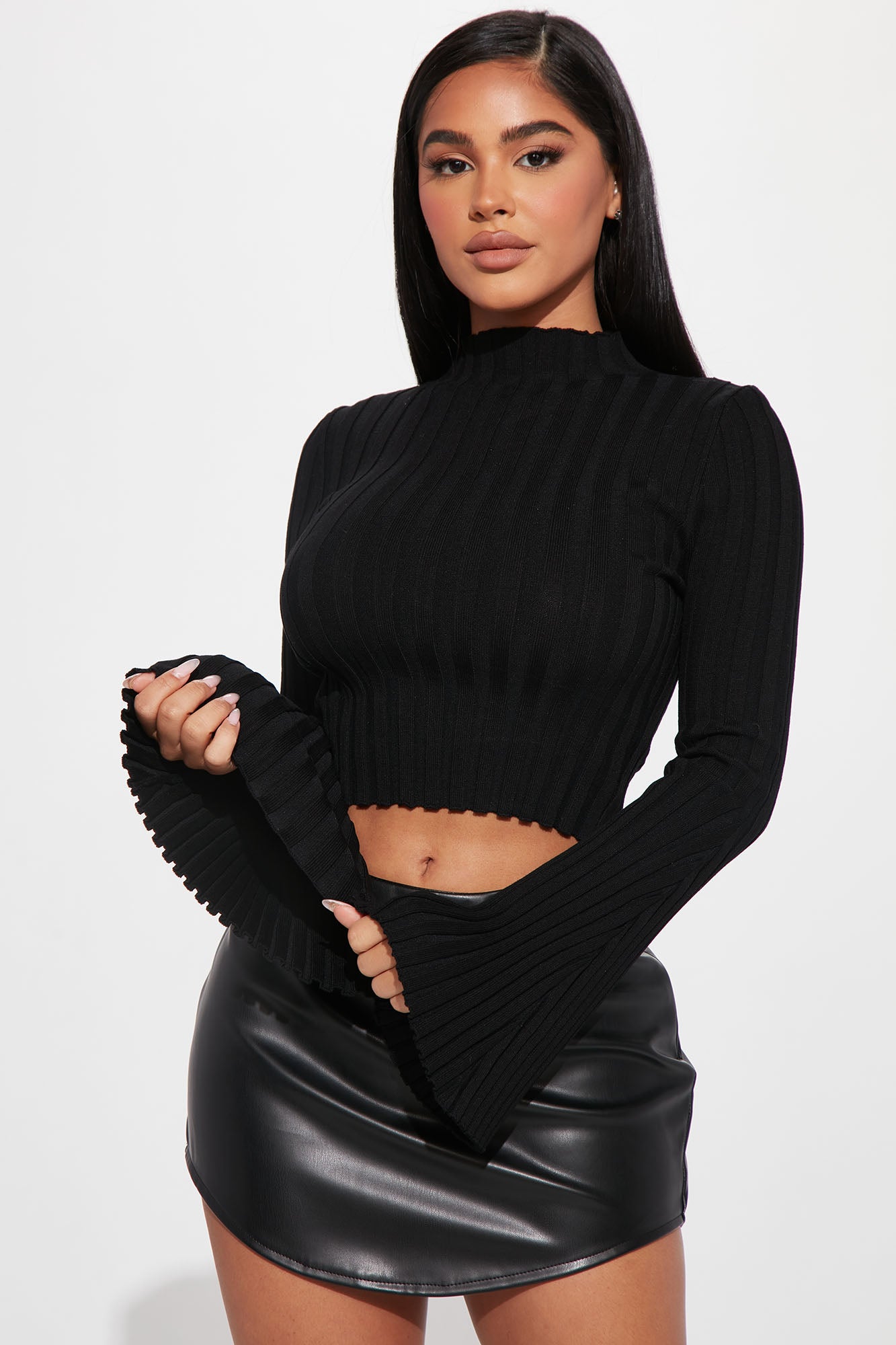 Black bell on sale sleeve sweater