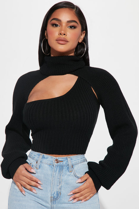 Fashion nova black turtleneck discount