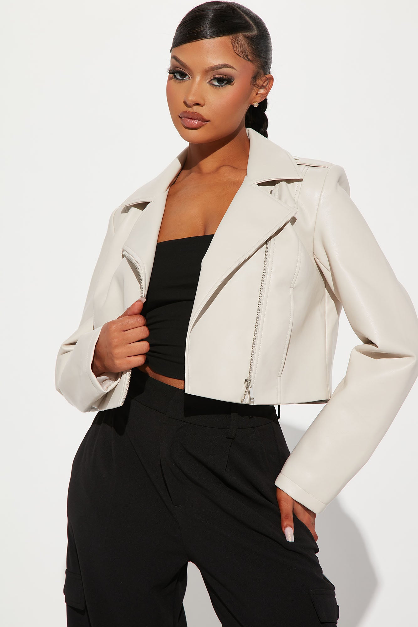 In My Prime Moto Jacket - White, Fashion Nova, Jackets & Coats